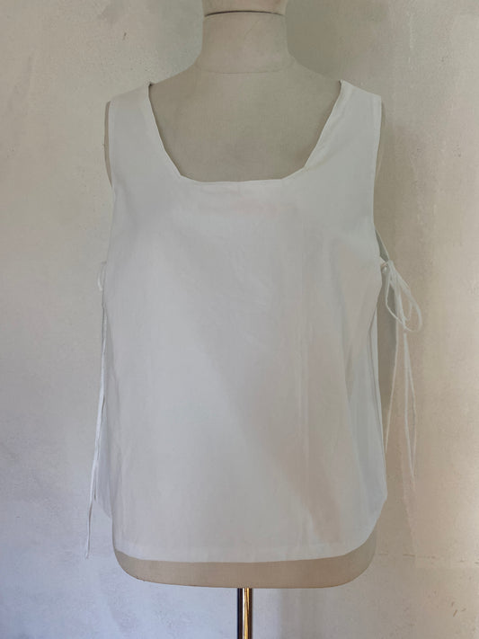 Cotton Side-Tie Tank Top